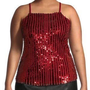 High Neck Sequin Cami